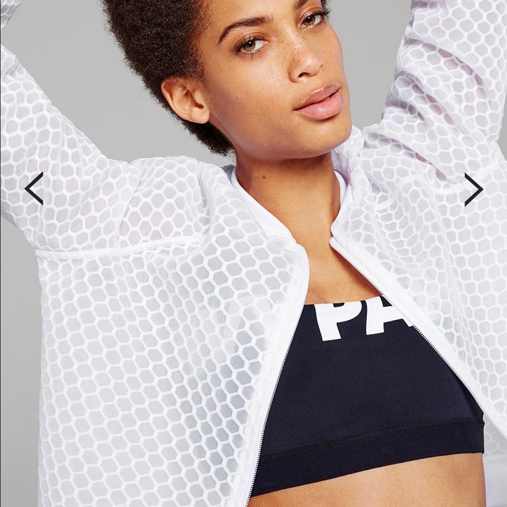 Ivy Park Hexagon Mesh Bomber Jacket.